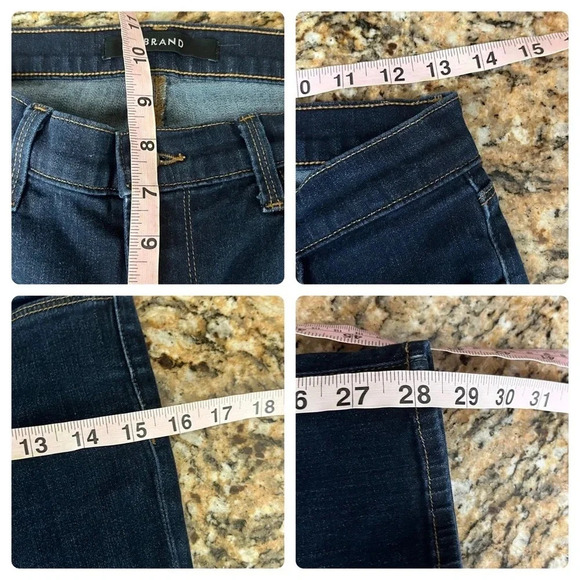 J Brand Low Rise Dark Wash Skinny Jeans Womens Classic Modest Y2k Retro Size 28 - Picture 4 of 12